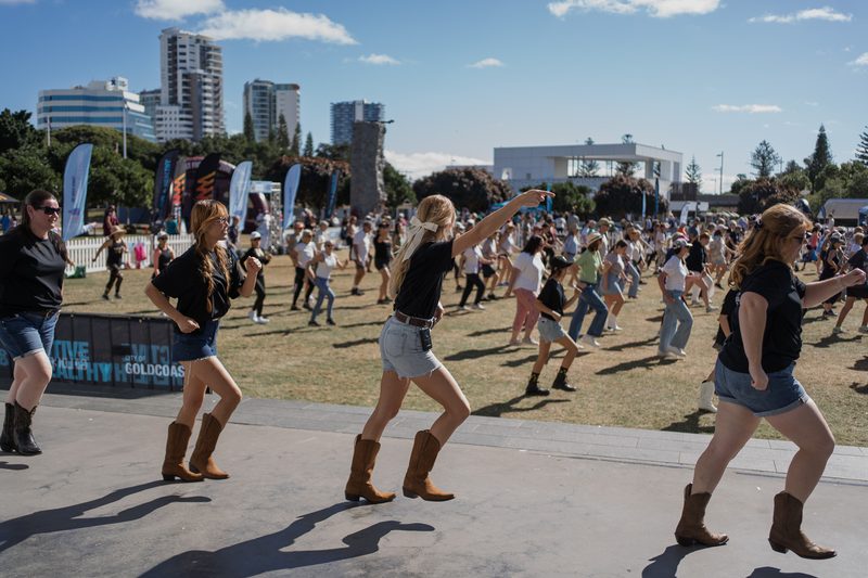 Gold Coast Fitness Festival — Western Stomp line dancing