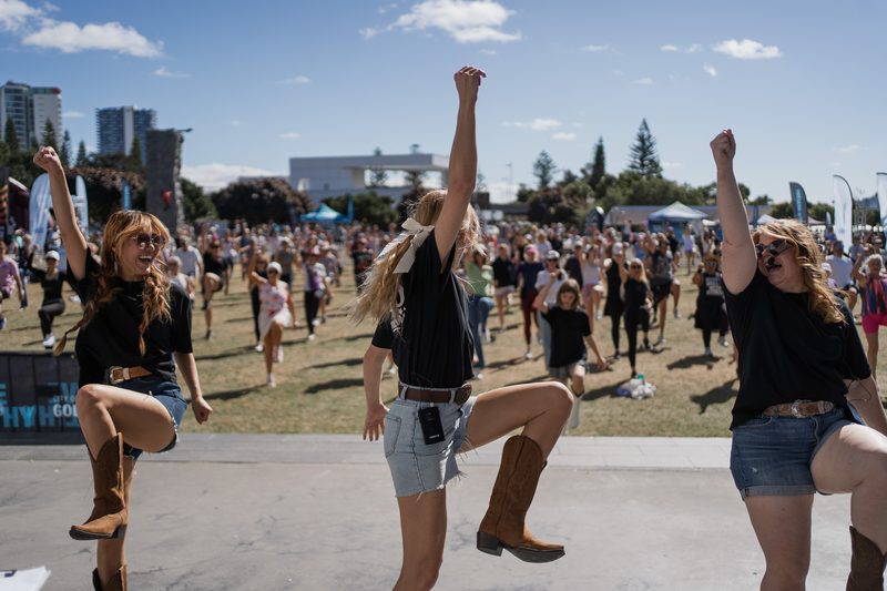 Gold Coast Fitness Festival — Western Stomp line dancing