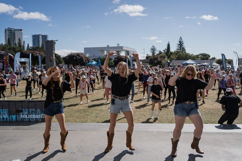 Gold Coast Fitness Festival — Western Stomp line dancing
