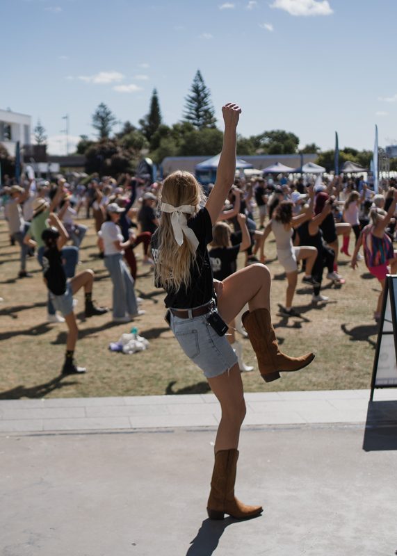 Gold Coast Fitness Festival — Western Stomp line dancing