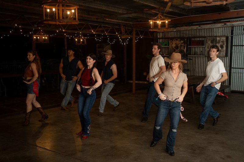 Private event — Western Stomp line dancing