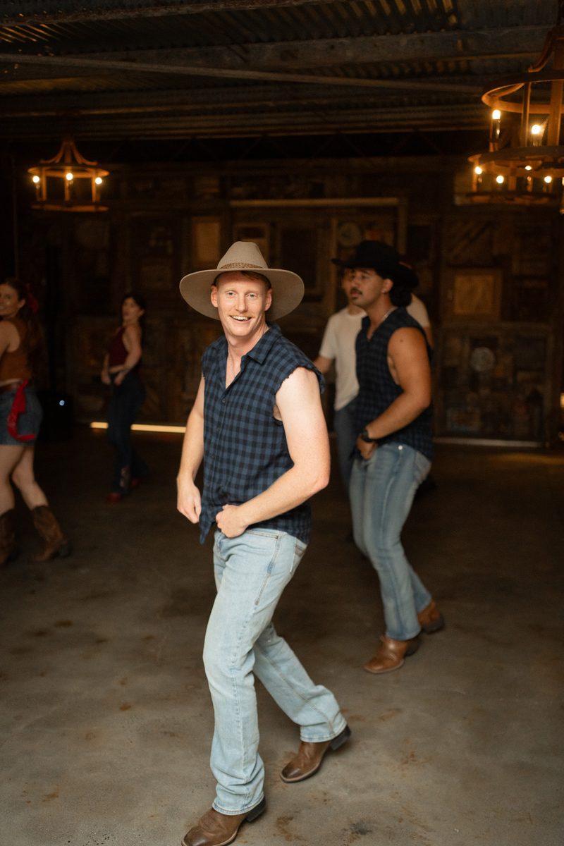 Private event — Western Stomp line dancing