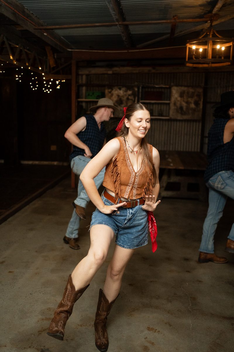 Private event — Western Stomp line dancing